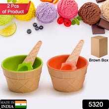 Ice cream bowl set with spoons