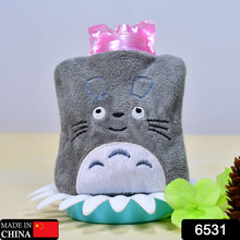 Totoro Cartoon Small Hot Water Bag with Cover for Pain Relief