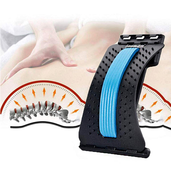 Back Pain Relief Device Back Stretcher, Spinal Curve Back Relaxation Device, Multi-Level Lumbar Region Back Support For Lower & Upper Muscle Pain Relief, Back Massager For Bed Chair & Car (1 Pc), Gym Equipment