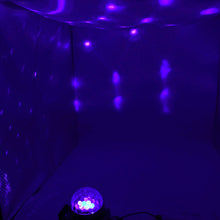 Party light with disco ball effect, USB charging for events