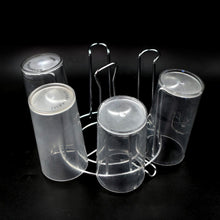 Stainless steel holder for multiple glasses