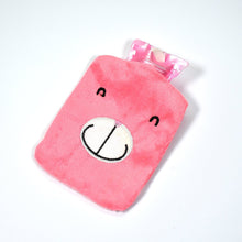 Hot water bag with cover, small pink design for cramps