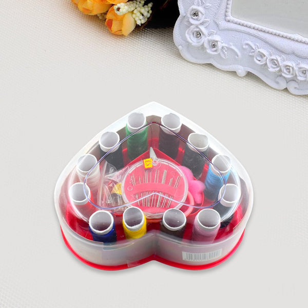 Heart-shaped sewing box with multi-functional design