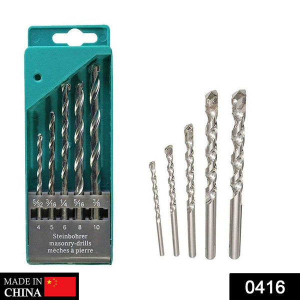 5-piece multicolour drill bit set for metal.