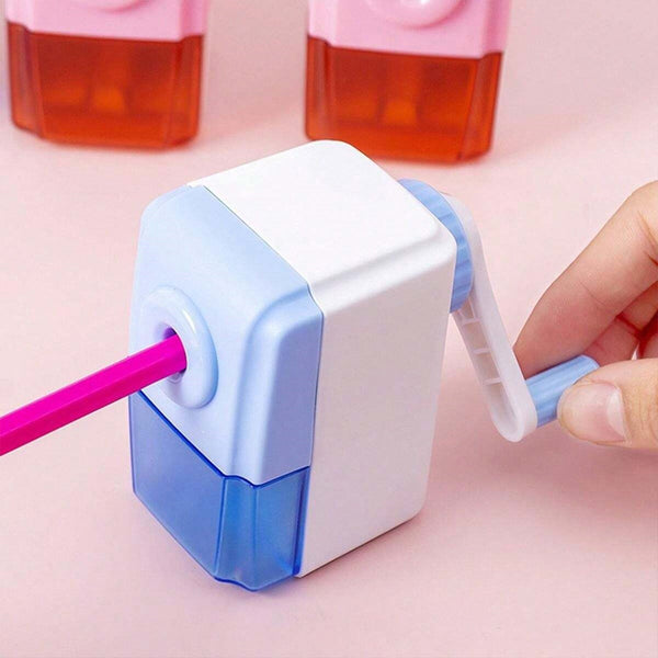 Pen Pencil Sharpener | Simple Student Office Pencil Sharpener | Fashionable and Convenient Non-Slip Base Pencil Sharpener，Lightweight Manual Sharpener, Non-Slip Handle (1 Pc)