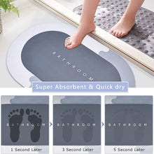 Diatomite bath mat with a stylish design.