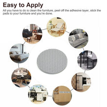 Round felt pads for protecting floors and furniture