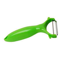 Stainless steel vegetable and fruit peeler for efficient peeling with a sharp blade.