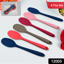 Multipurpose Silicone Spoon, Silicone Basting Spoon Non-Stick Kitchen Utensils Household Gadgets Heat-Resistant Non Stick Spoons Kitchen Cookware Items For Cooking and Baking (6 Pcs Set)