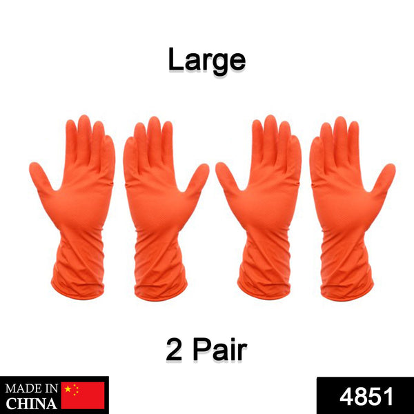 Orange gloves for washing and general use