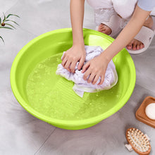 Multi-functional plastic washing basket with container