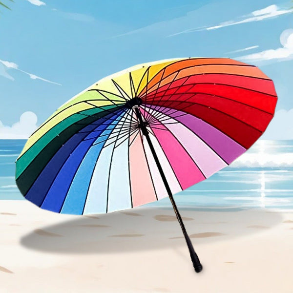 Multicolor rainbow umbrella for men and women