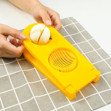 Detailed view of 2-in-1 egg cutter and slicer tool