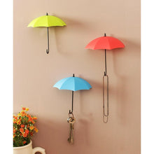 Wall-mounted key holders with an umbrella design, perfect for kitchens, bathrooms, or entryways.