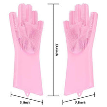 Silicone scrubber gloves in different colors