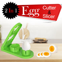 Double cut egg cutter with stainless steel wire for quick preparation