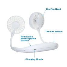 Hands-Free Wearable Neckband Fan