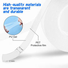 Multi-purpose clear adhesive gel tape for sticking solutions