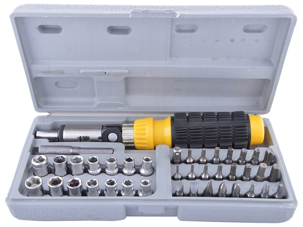 41-piece socket and screwdriver tool kit