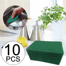 Green kitchen scrubber pads designed for effective cleaning