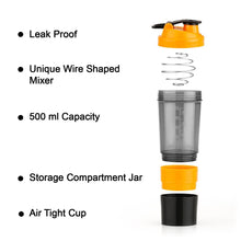 Shaker bottle with mixing ball for protein shakes