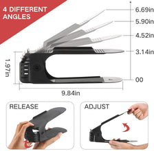 Versatile shoe slots organizer with adjustable design.