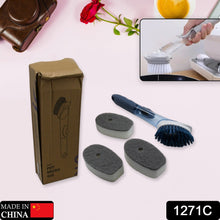 Soap dispensing dish brush set for cleaning