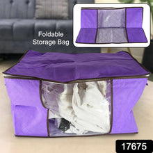 Clothing storage bag with zipper, non-woven storage bag for storing the clothes and sarees.